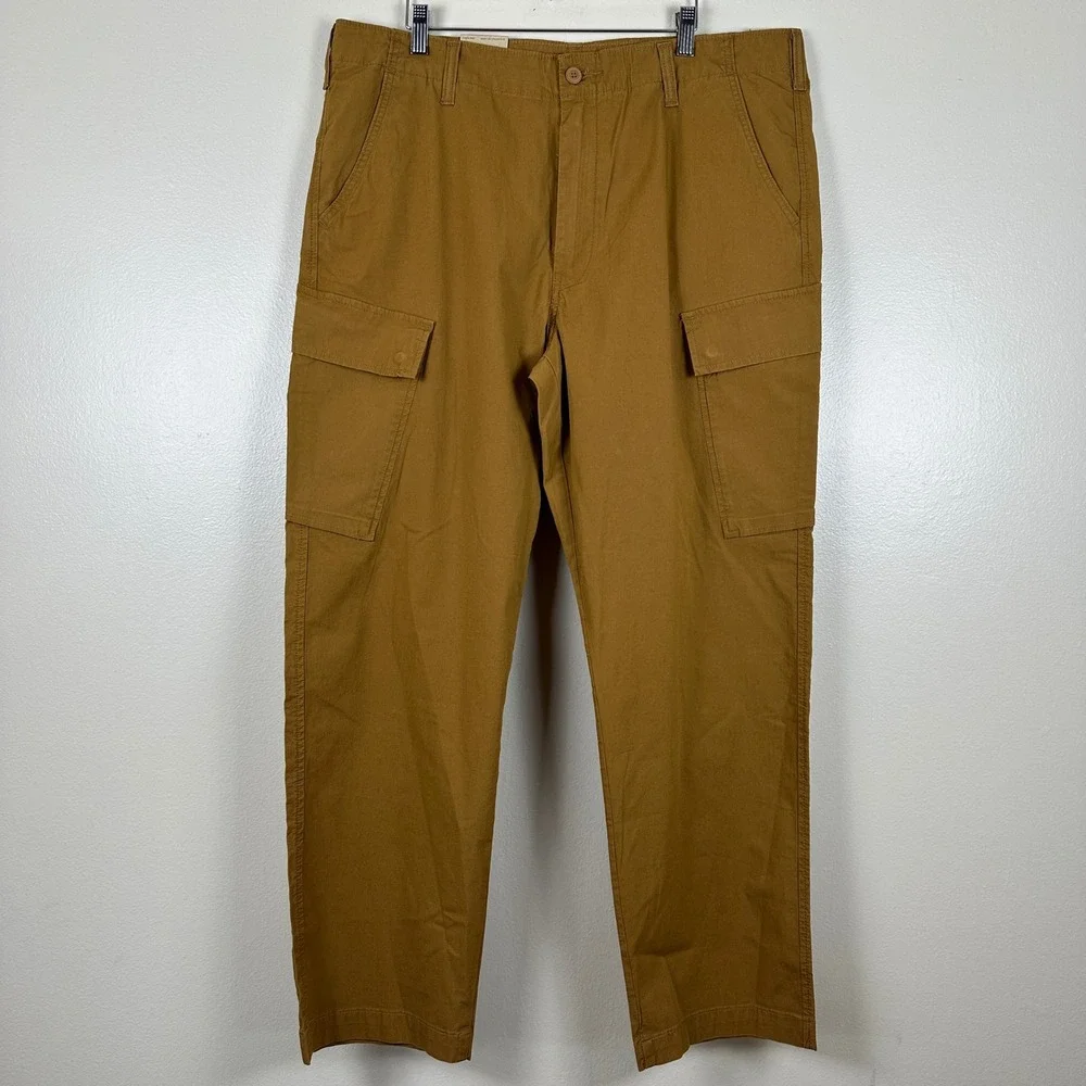 Levi's Men's 38x32‎ XX Cargo Taper Pants Brown Stretch Twill 90s y2k NEW